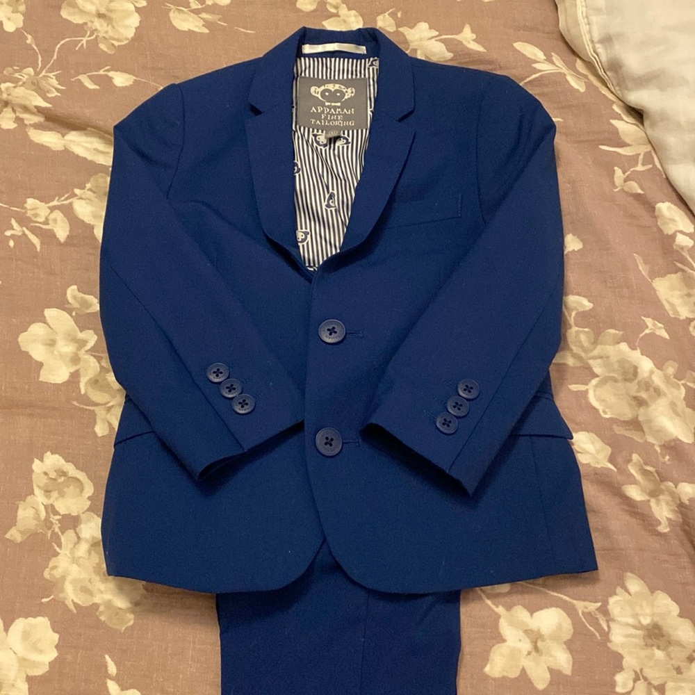 Appaman Two Piece Navy Blue Suit Boys Size 4T